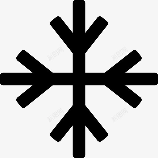 雪花气候寒冷图标svg_新图网 https://ixintu.com 冬季 寒冷 控制 气候 汽车服务充满 雪花