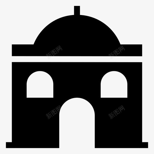 建筑城市商业图标svg_新图网 https://ixintu.com 商业 城市 建筑 建筑不动产雕文图标 房产 清真寺