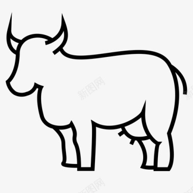 牛动物牛肉图标图标