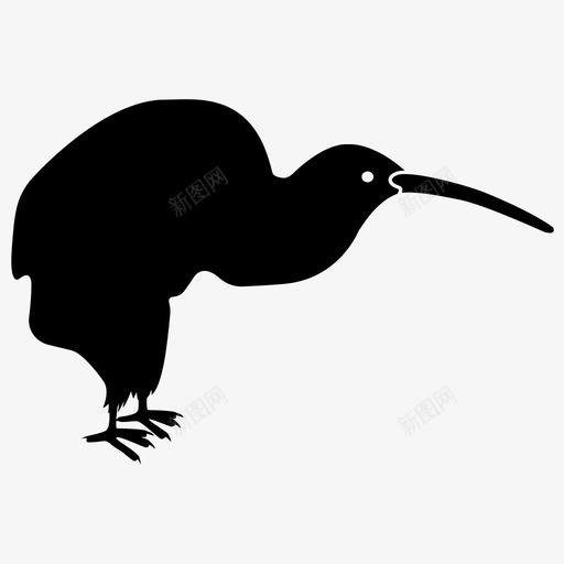 猕猴桃不会飞的鸟国家象征图标svg_新图网 https://ixintu.com 不会飞的鸟 国家象征 新西兰 猕猴桃