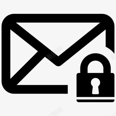 电子邮件安全锁定私人图标图标
