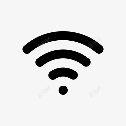 wificonnectinternet图标svg_新图网 https://ixintu.com connect internet online waves wifi 实线图标