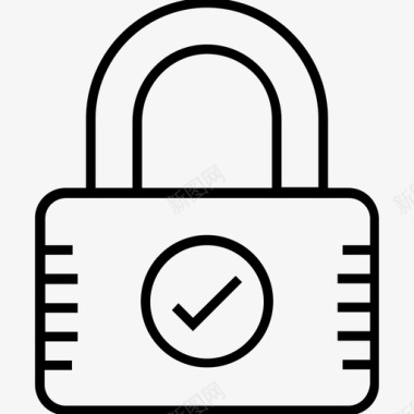 安全挂锁密码1400网页和搜索引擎优化平面线图标图标