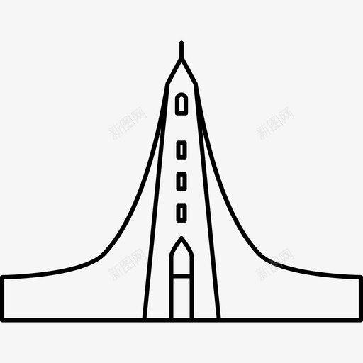 Hallgrimskirkja纪念碑纪念碑3图标svg_新图网 https://ixintu.com Hallgrimskirkja 纪念碑 纪念碑3