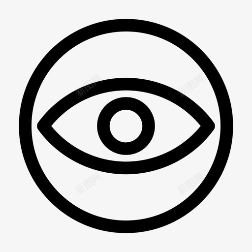 视图眼睛外观图标svg_新图网 https://ixintu.com 外观 用户界面 眼睛 视图