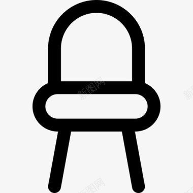 无扶手椅子家具图标图标