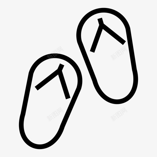 拖鞋沙滩鞋图标svg_新图网 https://ixintu.com 夏天 拖鞋 旅行 沙滩 鞋