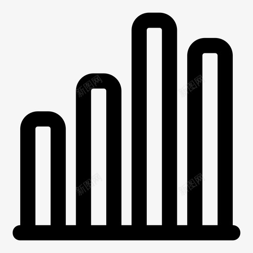 条形图线性正方形图标svg_新图网 https://ixintu.com 条形图 线性正方形