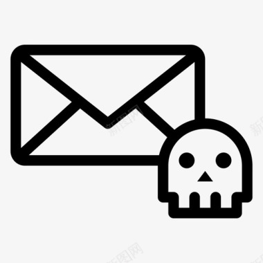 电子邮件黑客收件箱垃圾邮件图标图标