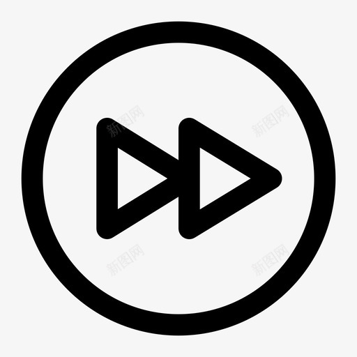 快进音频前进按钮图标svg_新图网 https://ixintu.com 下一步 前进按钮 快进 电影关闭粗体 跳过 音频