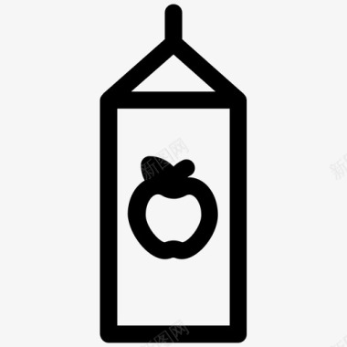 苹果汁盒子水果图标图标