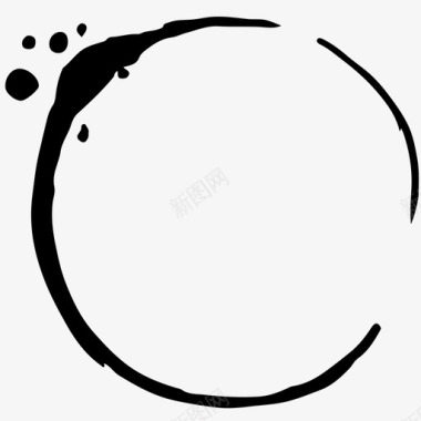 咖啡戒指艺术圆圈图标图标