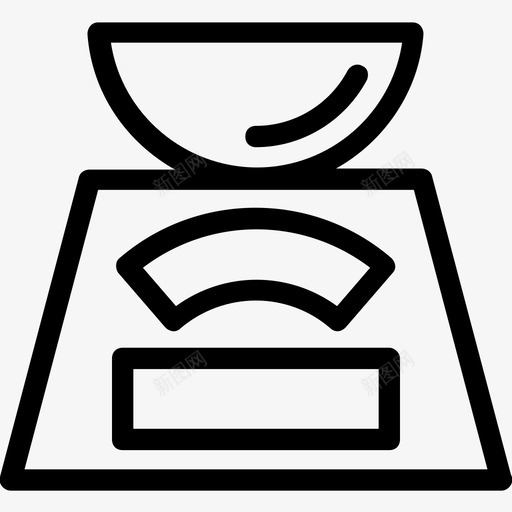厨房秤食物秤厨房小工具图标svg_新图网 https://ixintu.com 厨房小工具 厨房秤 酒店平滑线图标 重量 食物秤