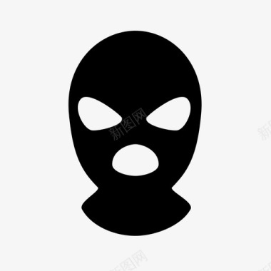 面具强盗滑雪面具图标图标