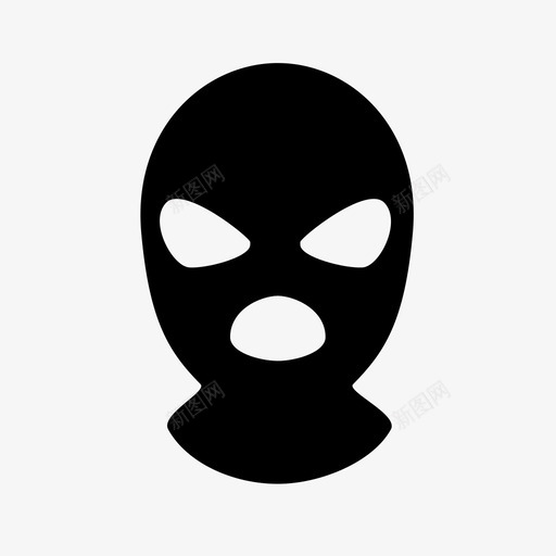 面具强盗滑雪面具图标svg_新图网 https://ixintu.com 强盗 战术 战术装备 滑雪面具 面具