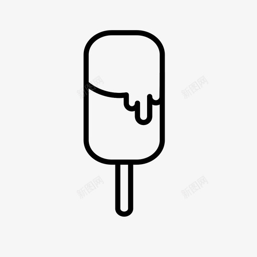 冰棒冰淇淋棒冰激凌融化图标svg_新图网 https://ixintu.com 冰棒 冰淇淋棒 冰激凌融化 糖果 食品