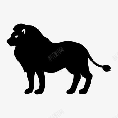 狮子动物国王图标图标