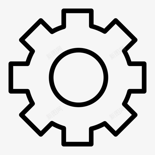 设置齿轮游戏图标svg_新图网 https://ixintu.com 游戏图标 设置 齿轮