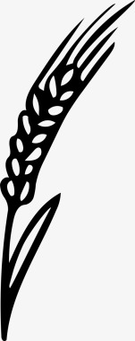 大麦谷物尖峰图标图标