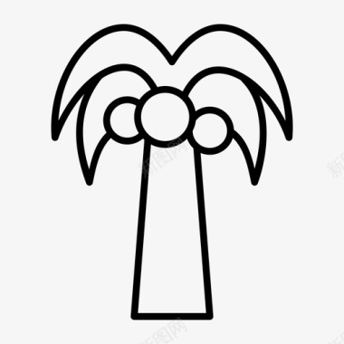 椰子树棕榈树热带图标图标