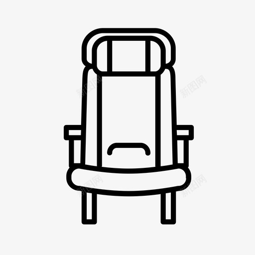 飞机座椅经济舱安全带图标svg_新图网 https://ixintu.com 安全带 旅行 经济舱 飞机座椅