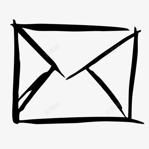 信封手绘信件图标svg_新图网 https://ixintu.com 信件 信封 信息 手绘 草图