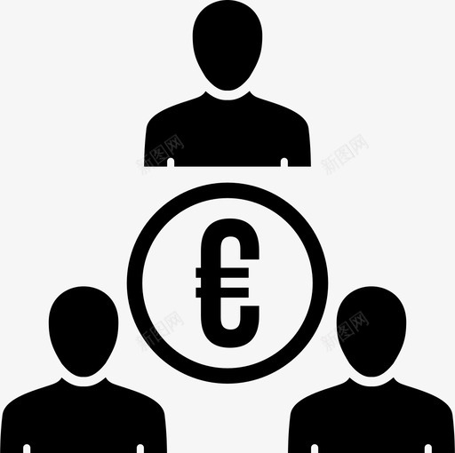 货币管理组织图标svg_新图网 https://ixintu.com 团队 管理 组织 结构 货币