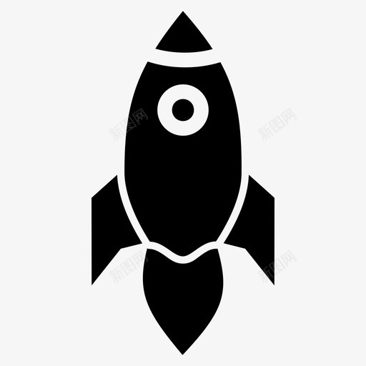 火箭轨道飞船图标svg_新图网 https://ixintu.com 创业 太空 火箭 轨道 飞船