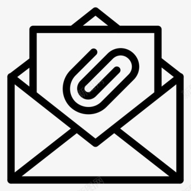 电子邮件附件联系人图标图标