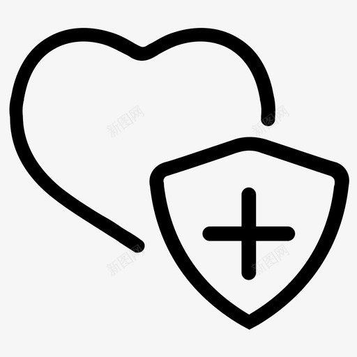 心脏保护医疗保健保险图标svg_新图网 https://ixintu.com 保险 医疗保健 医疗保健5号线 心脏保护 爱情