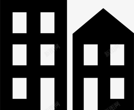 建筑密度住宅图标图标