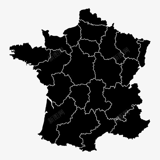 法国地图欧洲巴黎图标svg_新图网 https://ixintu.com 国家 地区 巴黎 欧洲 法国地图
