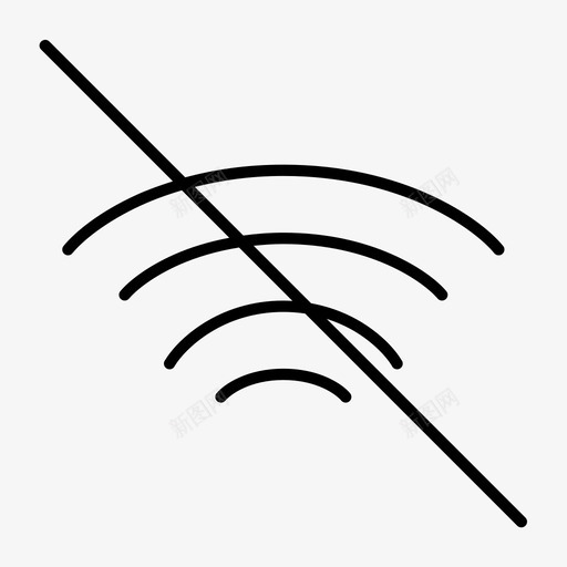 断开没有互联网没有wifi图标svg_新图网 https://ixintu.com 信号 断开 没有wifi 没有互联网 离线