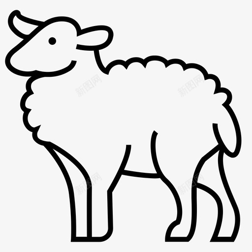 绵羊农场羊毛图标svg_新图网 https://ixintu.com 农场 绵羊 绵羊2系列 羊毛