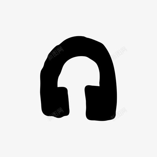 耳机手绘素描图标svg_新图网 https://ixintu.com 手绘 手绘材料设计图标 素描 耳机