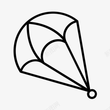降落伞空气运动图标图标