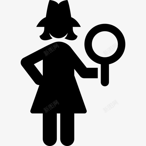 女侦探人们职业女性图标svg_新图网 https://ixintu.com 人们 女侦探 职业女性