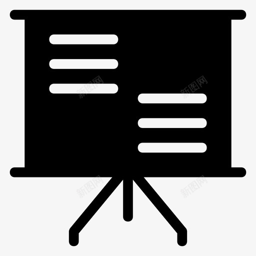 演示黑板商业图标svg_新图网 https://ixintu.com 商业 教育字形图标第一卷 木板 演示 白板 黑板