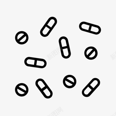 药物药片处方图标图标