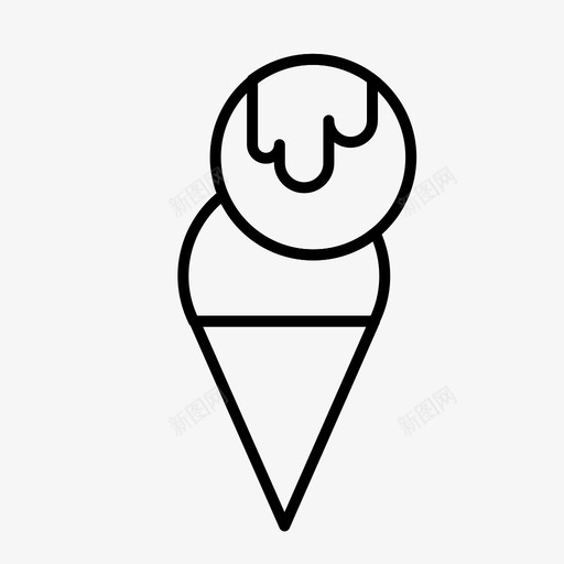 冰淇淋筒食品05图标svg_新图网 https://ixintu.com 冰淇淋筒 食品05