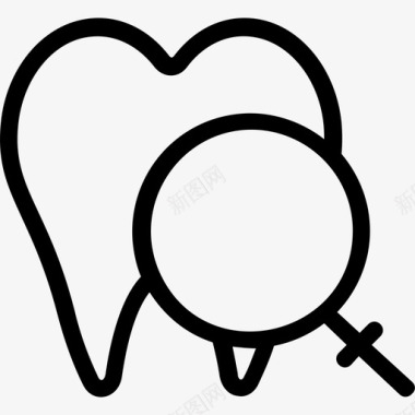 牙科检查牙科放大镜图标图标