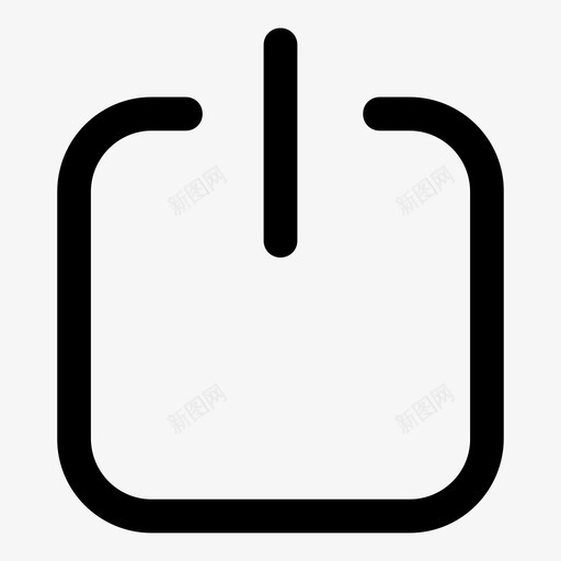 电源按钮关闭图标svg_新图网 https://ixintu.com 关闭 开关 按钮 电源 线性方形
