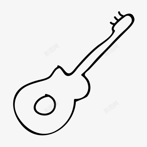 吉他乐器音乐图标svg_新图网 https://ixintu.com 乐器 吉他 弦乐 音乐
