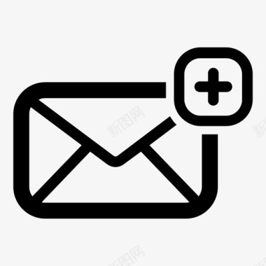 添加消息添加电子邮件信封图标图标