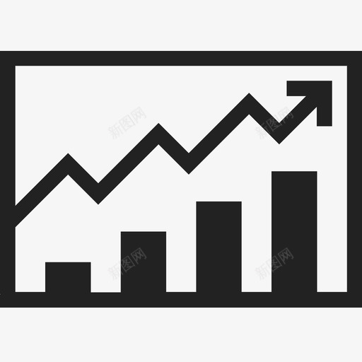 条形图增加市场图标svg_新图网 https://ixintu.com 上升 增加 市场 条形图 销售