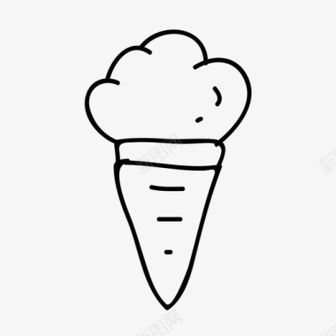 奶油冰激凌旅行图标图标