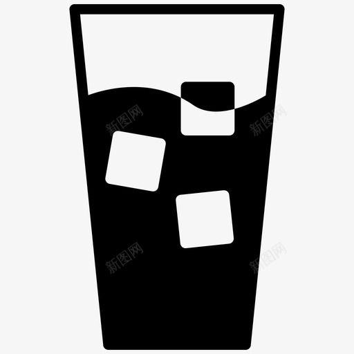 饮料玻璃杯冰图标svg_新图网 https://ixintu.com 冰 玻璃杯 界面元素雕文 苏打水 饮料