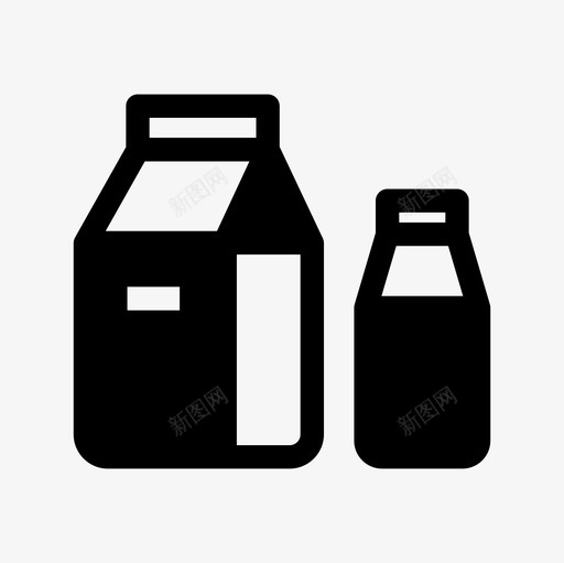 牛奶奶牛奶制品图标svg_新图网 https://ixintu.com 农场 农场填充图标集 奶制品 奶牛 牛奶 饮料