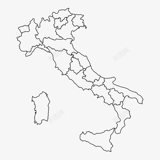 意大利地图地区罗马图标svg_新图网 https://ixintu.com 地区 意大利地图 罗马 轮廓图