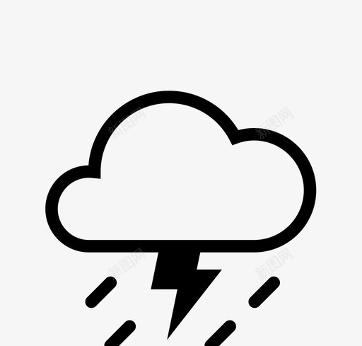 Cloud Rainhard Lightningsvg_新图网 https://ixintu.com Cloud Rainhard Lightning